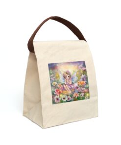Whimsical Fairy Canvas Lunch Bag With Strap