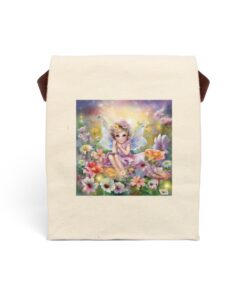 Whimsical Fairy Canvas Lunch Bag With Strap