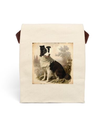 91358 241 400x480 - Vintage Tintype Border Collie Canvas Lunch Bag With Strap