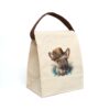 Mid-Century Modern Border Collie Poster Canvas Lunch Bag With Strap