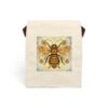 Folk Art Honey Bee Canvas Lunch Bag With Strap
