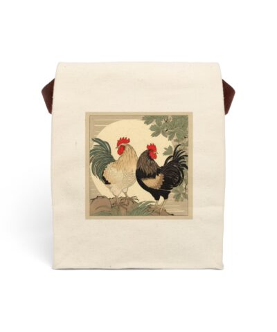91358 341 400x480 - Japandi Rooster Canvas Lunch Bag With Strap