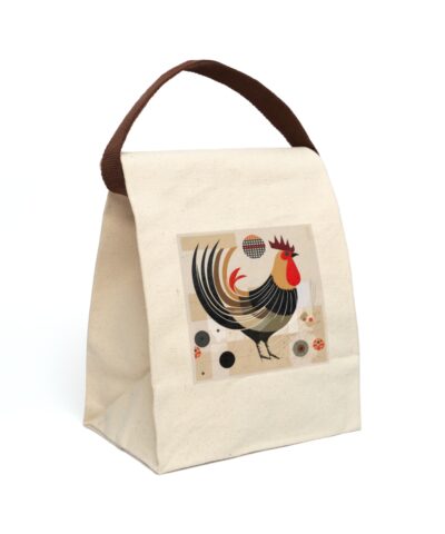 91358 350 400x480 - Mid-Century Modern Rooster Canvas Lunch Bag With Strap