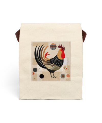 91358 351 400x480 - Mid-Century Modern Rooster Canvas Lunch Bag With Strap