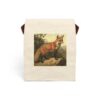 Vintage Naturalist Illustration of a Red Fox Canvas Lunch Bag With Strap
