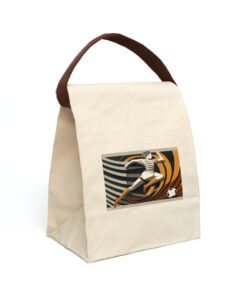 Mid-Century Modern Soccer Canvas Lunch Bag With Strap