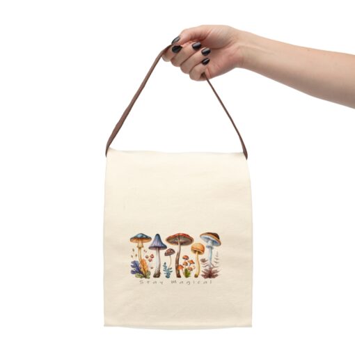 BOHO Stay Magical Mushroom Canvas Lunch Bag With Strap