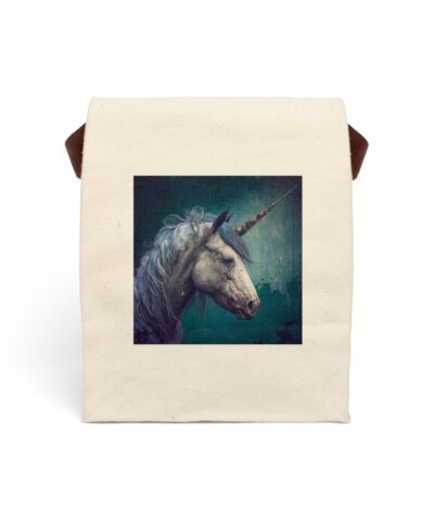 Grunge Unicorn Canvas Lunch Bag With Strap