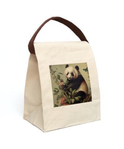 91358 50 400x480 - Vintage Naturalist Illustration of a Panda Bear Canvas Lunch Bag With Strap
