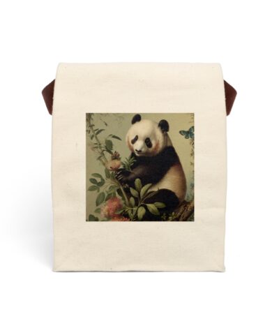 91358 51 400x480 - Vintage Naturalist Illustration of a Panda Bear Canvas Lunch Bag With Strap