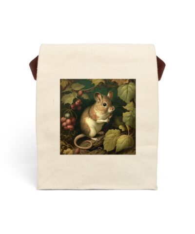 91358 56 400x480 - Vintage Naturalist Illustration of a Field Mouse Canvas Lunch Bag With Strap
