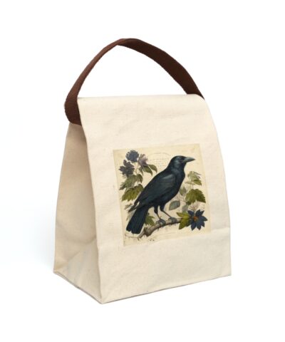 91358 60 400x480 - Vintage Naturalist Illustration of an American Crow Canvas Lunch Bag With Strap