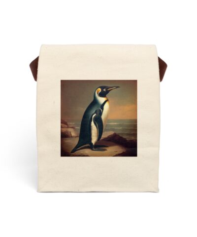 91358 81 400x480 - Vintage Naturalist Illustration of a Penguin Canvas Lunch Bag With Strap