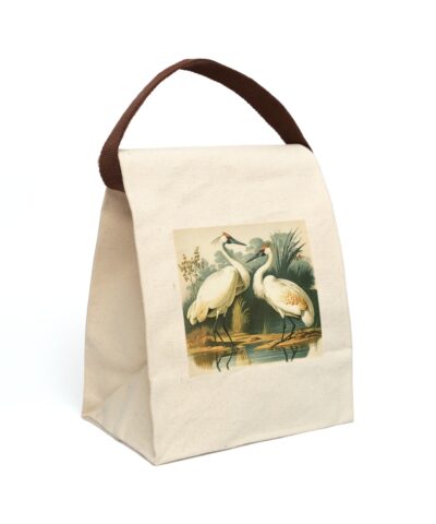91358 85 400x480 - Vintage Naturalist Illustration of two Cranes Canvas Lunch Bag With Strap