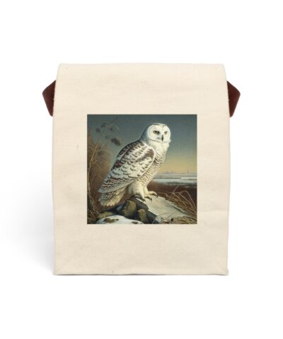 91358 91 400x480 - Vintage Naturalist Illustration of a Snowy Owl Canvas Lunch Bag With Strap