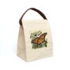 Vintage Naturalist Illustration of a Snowy Owl Canvas Lunch Bag With Strap