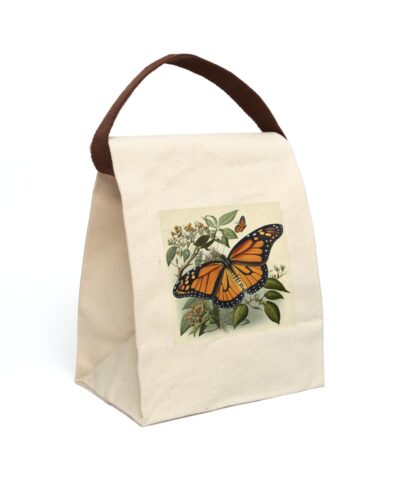 91358 95 400x480 - Vintage Naturalist Illustration of a Monarch Butterfly Canvas Lunch Bag With Strap