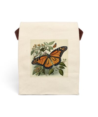 91358 96 400x480 - Vintage Naturalist Illustration of a Monarch Butterfly Canvas Lunch Bag With Strap