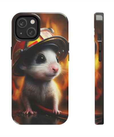Cute Baby Mouse Firefighter “Tough” Phone Cases