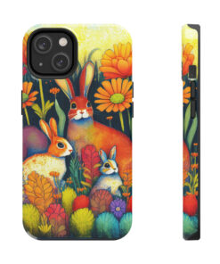 Acrylic Painting of Rabbit Bunny Family “Tough” Phone Cases