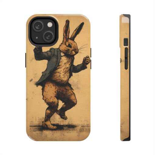 Vintage Victorian Jack Rabbit Dancing Print “Tough” Phone Cases