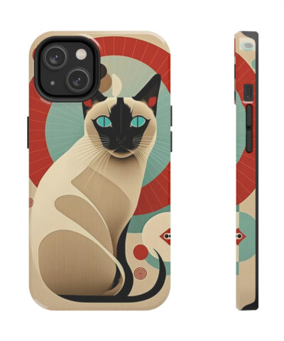 93905 90 400x480 - Mid-Century Modern Siamese Cat Design "Tough" Phone Cases