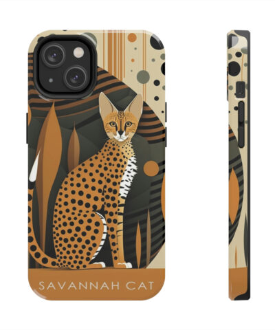 93905 96 400x480 - Mid-Century Modern Savannah Cat "Tough" Phone Cases