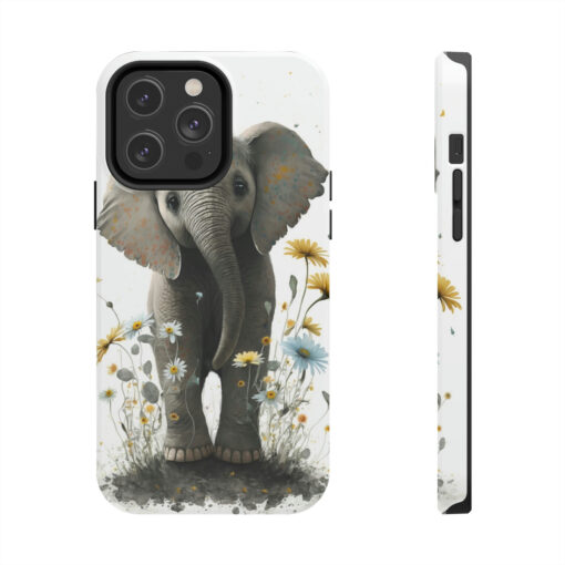 Baby Elephant in Meadow “Tough” Phone Cases