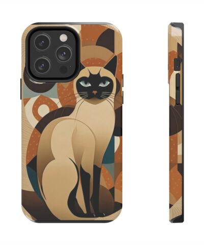 93907 90 400x480 - Art Deco Siamese Cats "Tough" Phone Cases