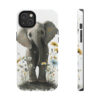 Baby Elephant in Meadow "Tough" Phone Cases