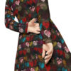 BOHO Grunge Heart Pattern Women's Long Sleeve Dance Dress - Gift for the Botanical Cottagecore Aesthetic Nature Lover