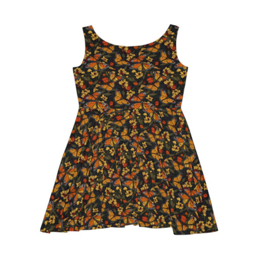 Monarch Butterfly Women’s Skater Dress – Vintage 60’s Style Bohemian Naturalist Dress