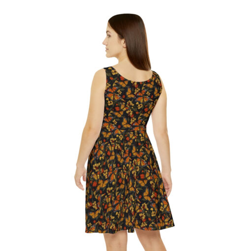 Monarch Butterfly Women’s Skater Dress – Vintage 60’s Style Bohemian Naturalist Dress