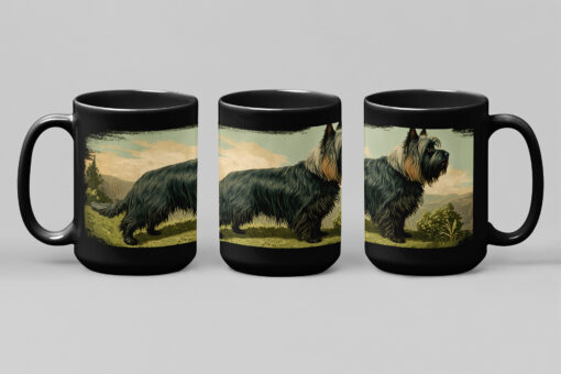Vintage Tintype Skye Terrier – 15 oz Coffee Mug