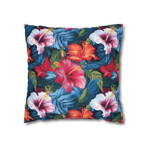 Giant Hibiscus Spun Polyester Square Pillow Case