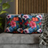 Giant Hibiscus Spun Polyester Square Pillow Case