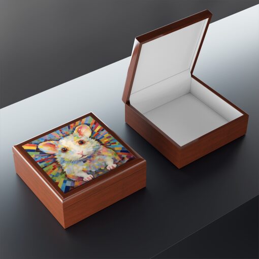 Abstract Hamster Jewelry Keepsake Box