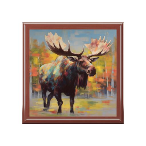 Bull Moose Fine Art Print Jewelry Keepsake Box