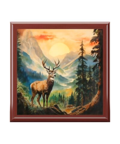 Buck Deer Fine Art Print Jewelry Keepsake Box