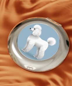 Minimalist Style Standard Poodle Art Print Compact Travel Mirror