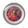 Hummingbird and Hibiscus Art Print Compact Travel Mirror