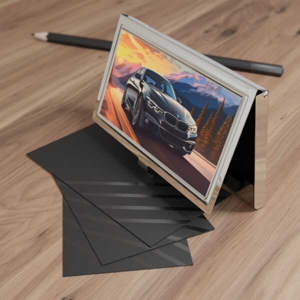 BMW on Mountain Road Business Card Holder