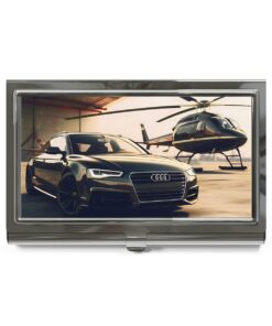 Audi and Helicopter Business Card Holder