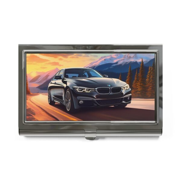 BMW on Mountain Road Business Card Holder