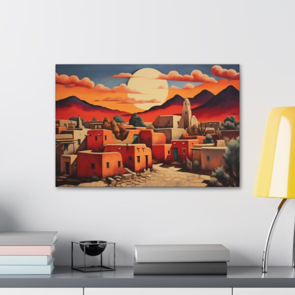 Taos, New Mexico Sunrise Naturalism Style Oil Fine Art Print Canvas Gallery Wraps