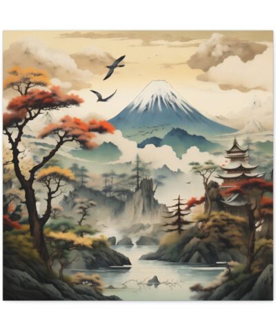 75773 15 400x480 - Japandi Mountain Scene Fine Art Print on Canvas Gallery Wraps