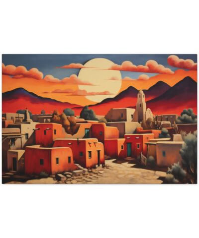 Taos, New Mexico Sunrise Naturalism Style Oil Fine Art Print Canvas Gallery Wraps