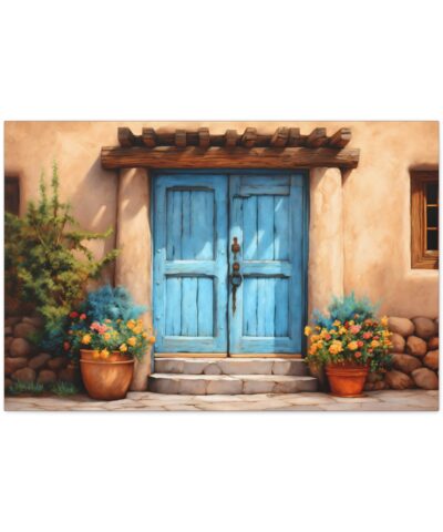 Santa Fe, New Mexico Door Oil Fine Art Print Canvas Gallery Wraps