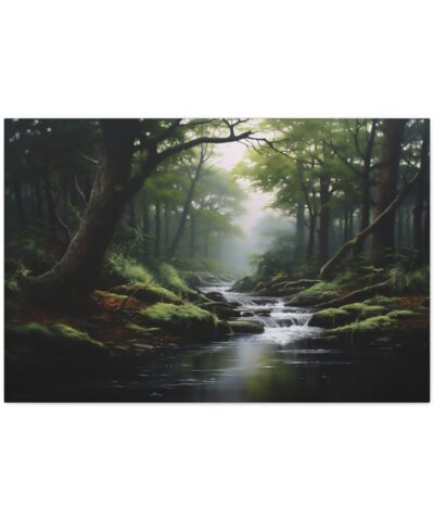 75777 64 400x480 - Naturalism Style Oil Painting of Woodland Stream Fine Art Print Canvas Gallery Wraps