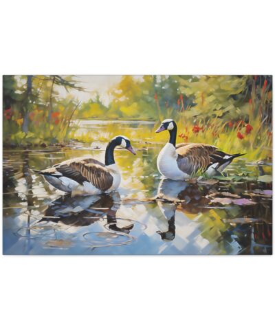 75777 85 400x480 - Pair of Canadian Geese Naturalism Style Oil Fine Art Print Canvas Gallery Wraps